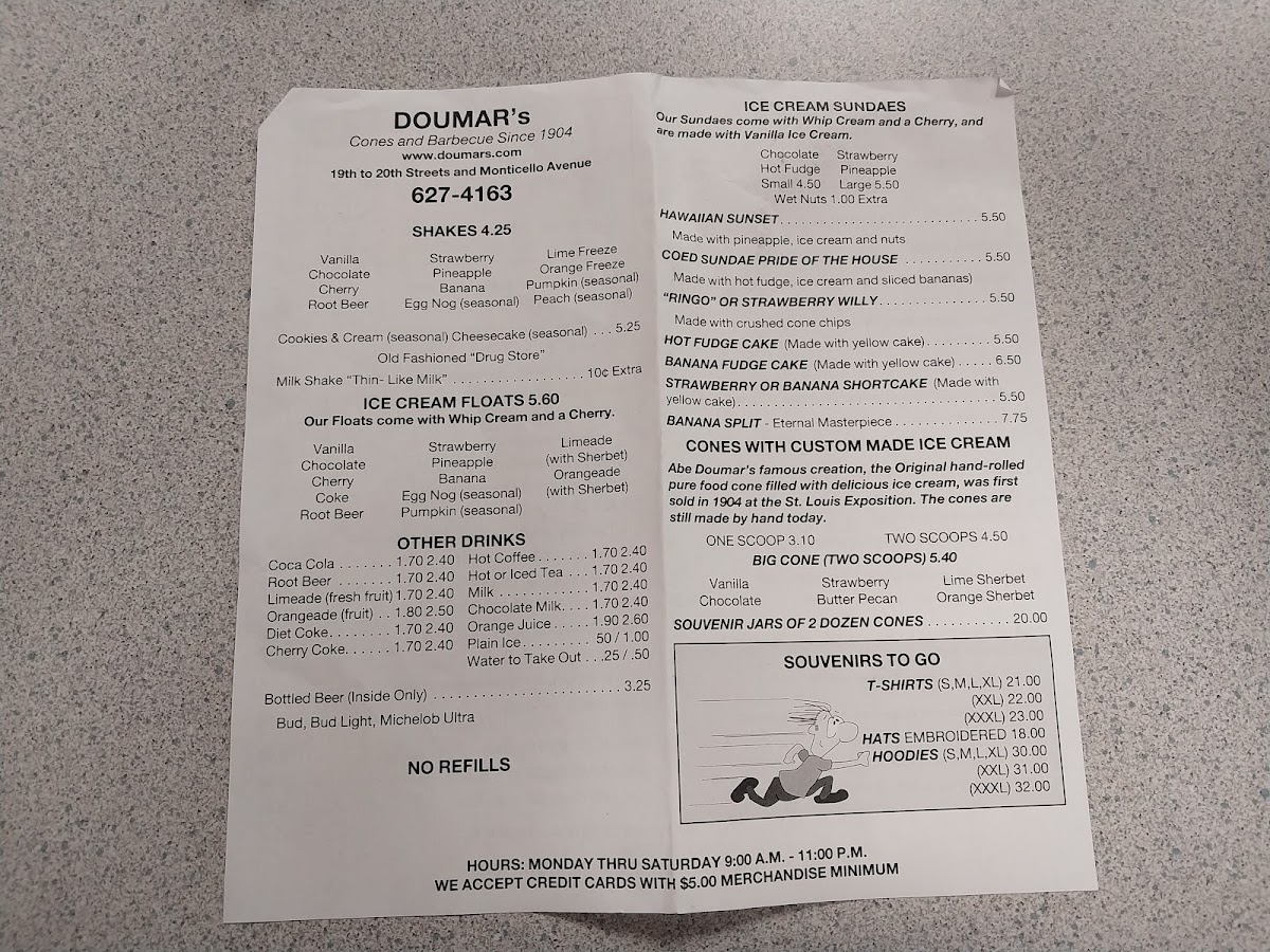 Doumar's Cones & Barbecue Menu - Image 5